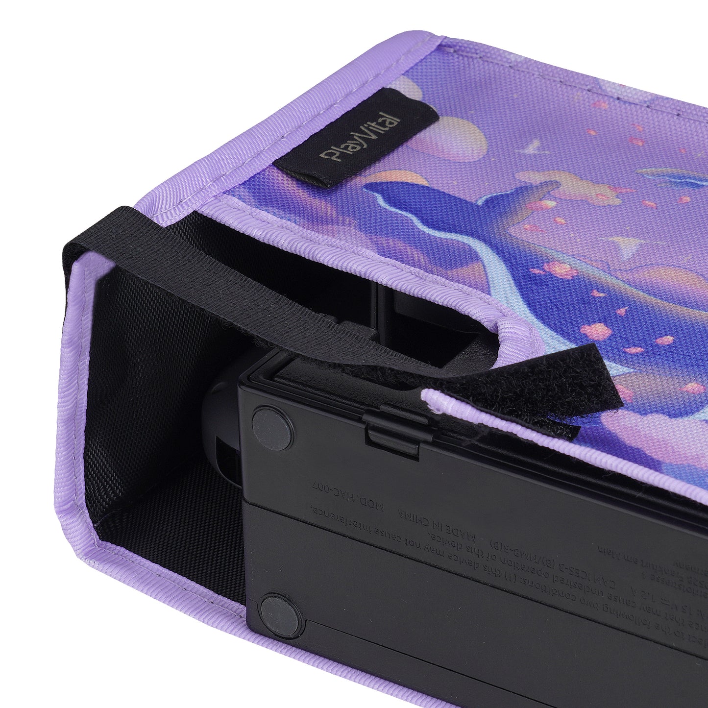 PlayVital 傷防止 防水ナイロンダストカバー NS Switch & 有機el充電ドック用【クジラのドリーム】
