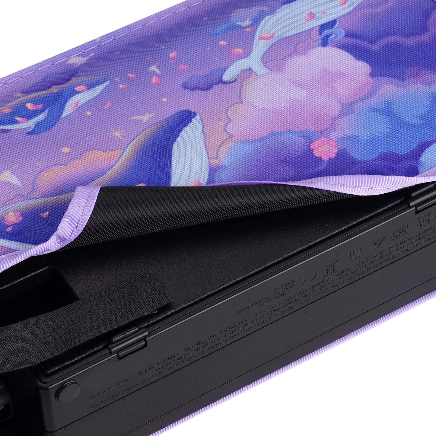 PlayVital 傷防止 防水ナイロンダストカバー NS Switch & 有機el充電ドック用【クジラのドリーム】