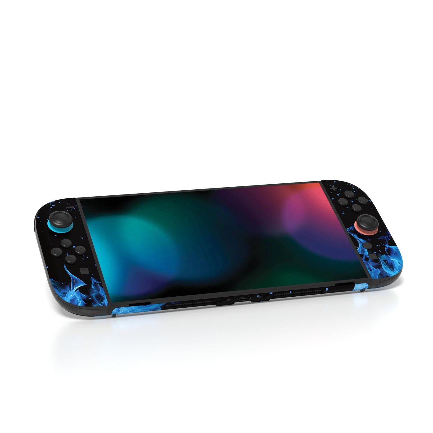 PlayVital Nintendo Switch 2(2025)本体・Joycon対応 フルセット保護ステッカーシール カスタマイズ用ビニールステッカー ドック&グリップスシール付き【ブルーフレーム】