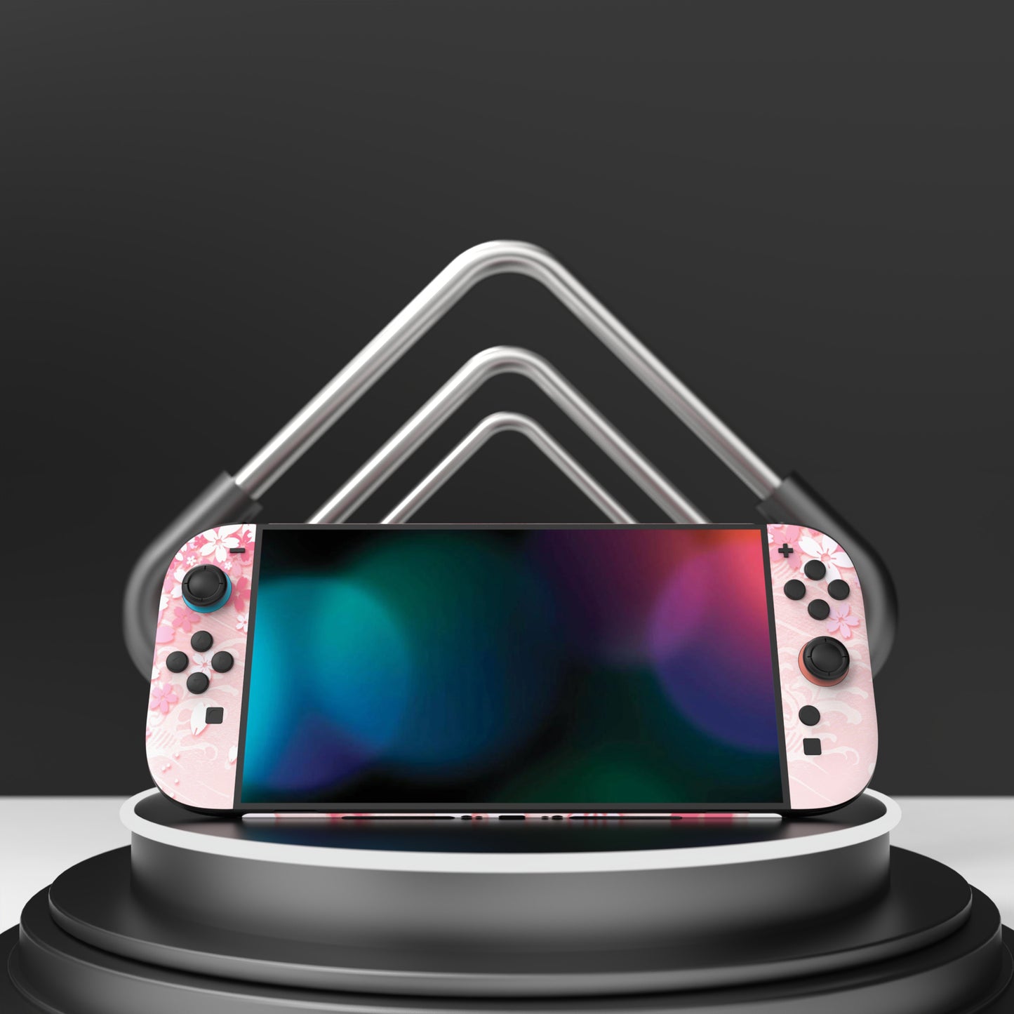 PlayVital Nintendo Switch 2(2025)本体・Joycon対応 フルセット保護ステッカーシール カスタマイズ用ビニールステッカー ドック&グリップスシール付き【桜の花びら】
