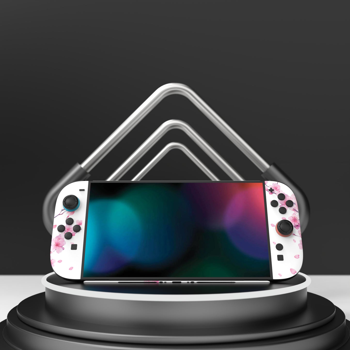 PlayVital Nintendo Switch 2(2025)本体・Joycon対応 フルセット保護ステッカーシール カスタマイズ用ビニールステッカー ドック&グリップスシール付き【桜のささやき風】