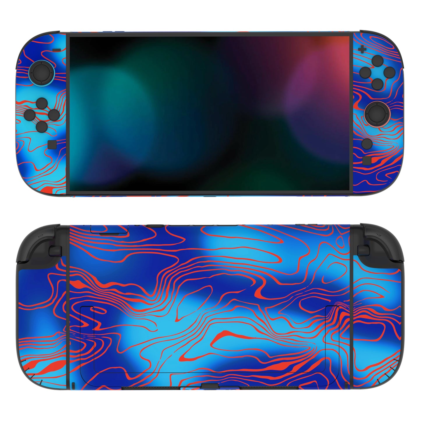 PlayVital Nintendo Switch 2(2025)本体・Joycon対応 フルセット保護ステッカーシール カスタマイズ用ビニールステッカー ドック&グリップスシール付き【ダマスカスカモ】