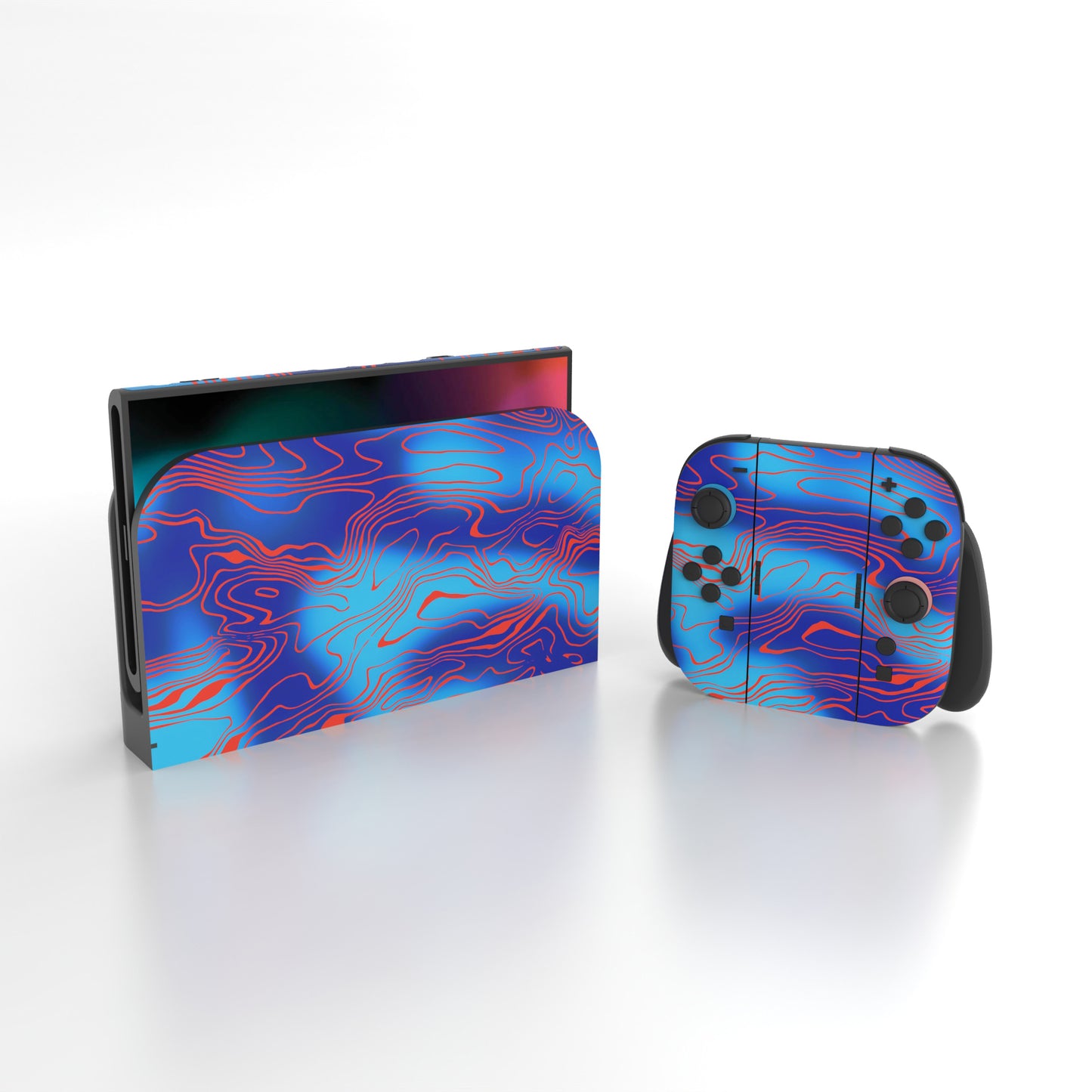 PlayVital Nintendo Switch 2(2025)本体・Joycon対応 フルセット保護ステッカーシール カスタマイズ用ビニールステッカー ドック&グリップスシール付き【ダマスカスカモ】