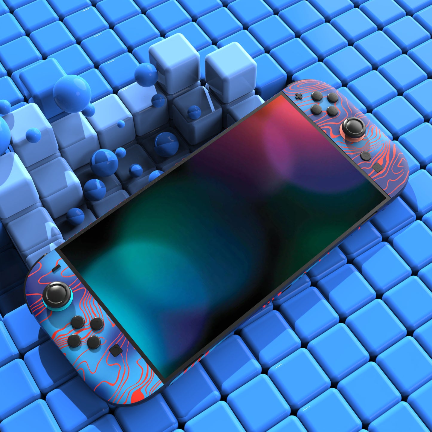 PlayVital Nintendo Switch 2(2025)本体・Joycon対応 フルセット保護ステッカーシール カスタマイズ用ビニールステッカー ドック&グリップスシール付き【ダマスカスカモ】