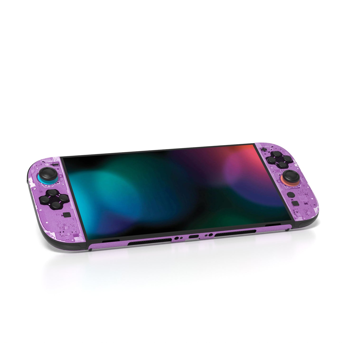 PlayVital Nintendo Switch 2(2025)本体・Joycon対応 フルセット保護ステッカーシール カスタマイズ用ビニールステッカー ドック&グリップスシール付き【パープル・テアダウン】