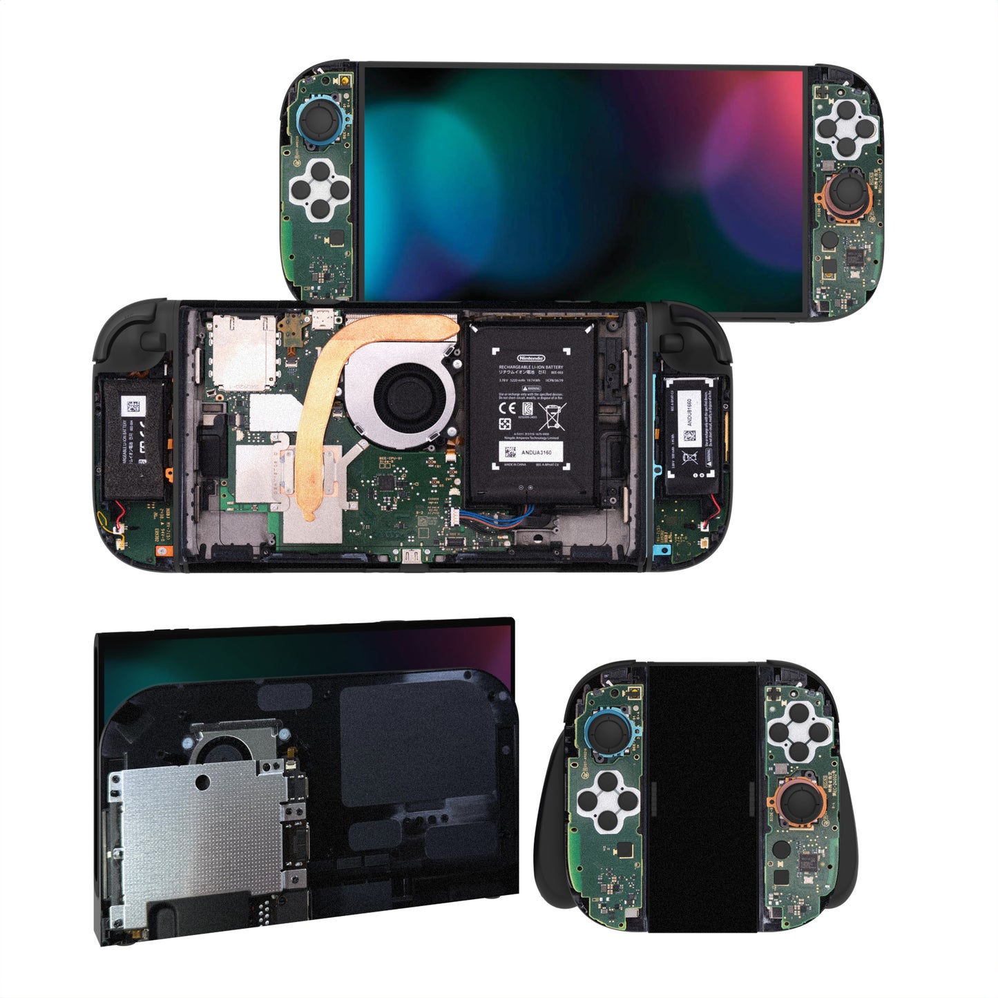 PlayVital Nintendo Switch 2(2025)本体・Joycon対応 フルセット保護ステッカーシール カスタマイズ用ビニールステッカー ドック&グリップスシール付き【テアダウン】