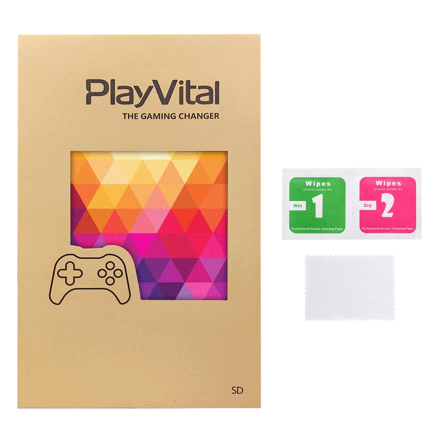 PlayVital Custom Full Set Protective Skin Decal for Steam Deck LCD & OLED -  Colorful Triangle - SDTM002G2 playvital