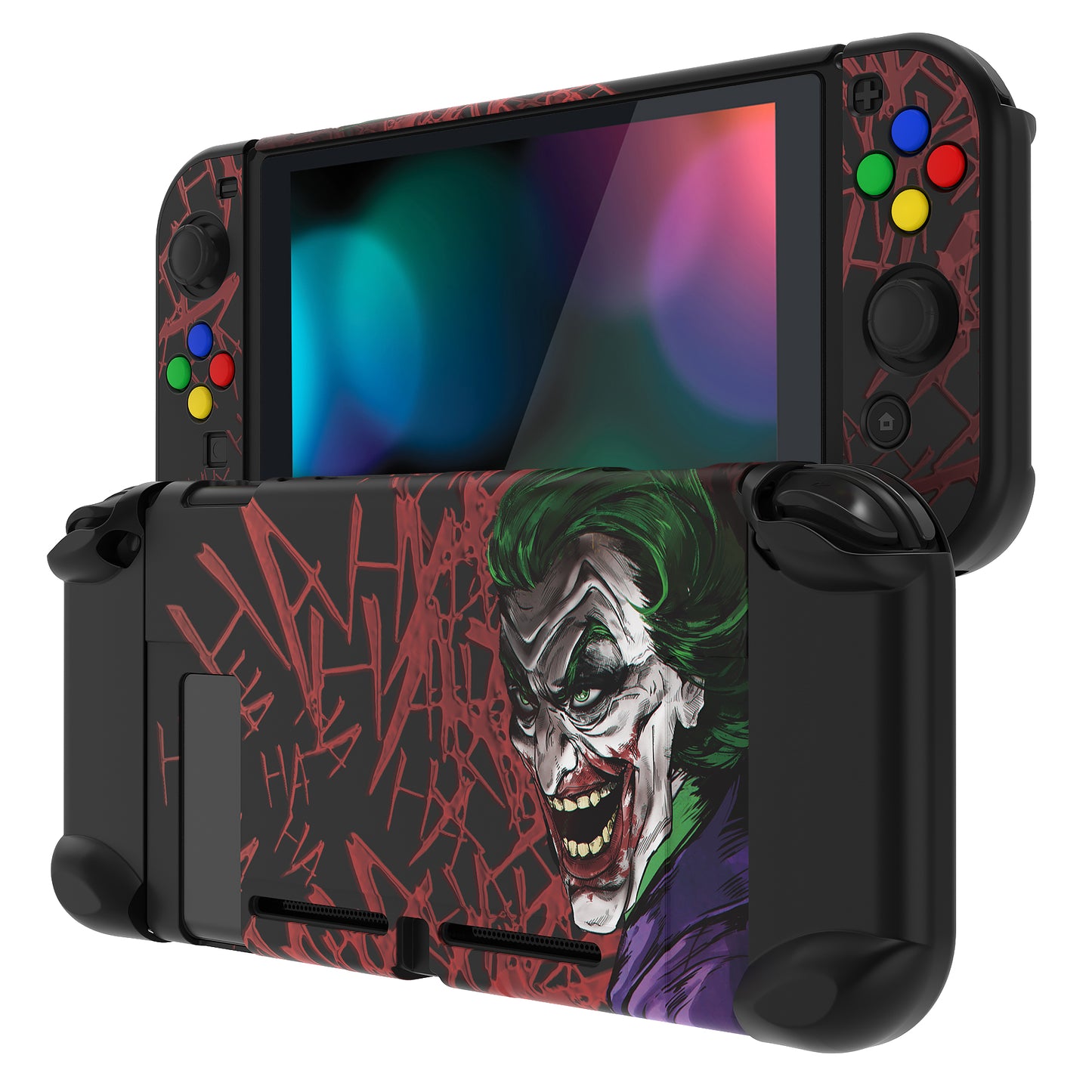 PlayVital カスタマイズ ドッキング可能 ハードシェル保護ケース NS Switch コンソール用【ピエロHahaha】