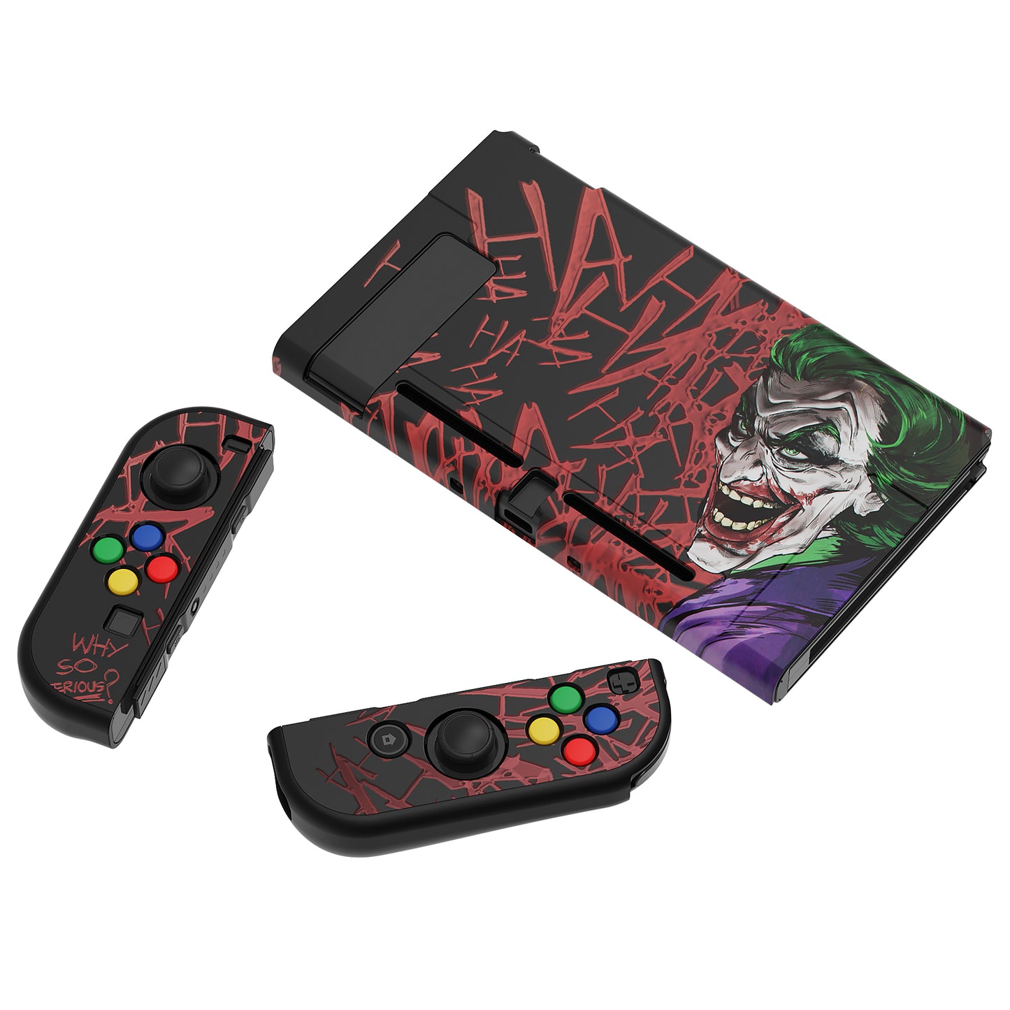 PlayVital カスタマイズ ドッキング可能 ハードシェル保護ケース NS Switch コンソール用【ピエロHahaha】