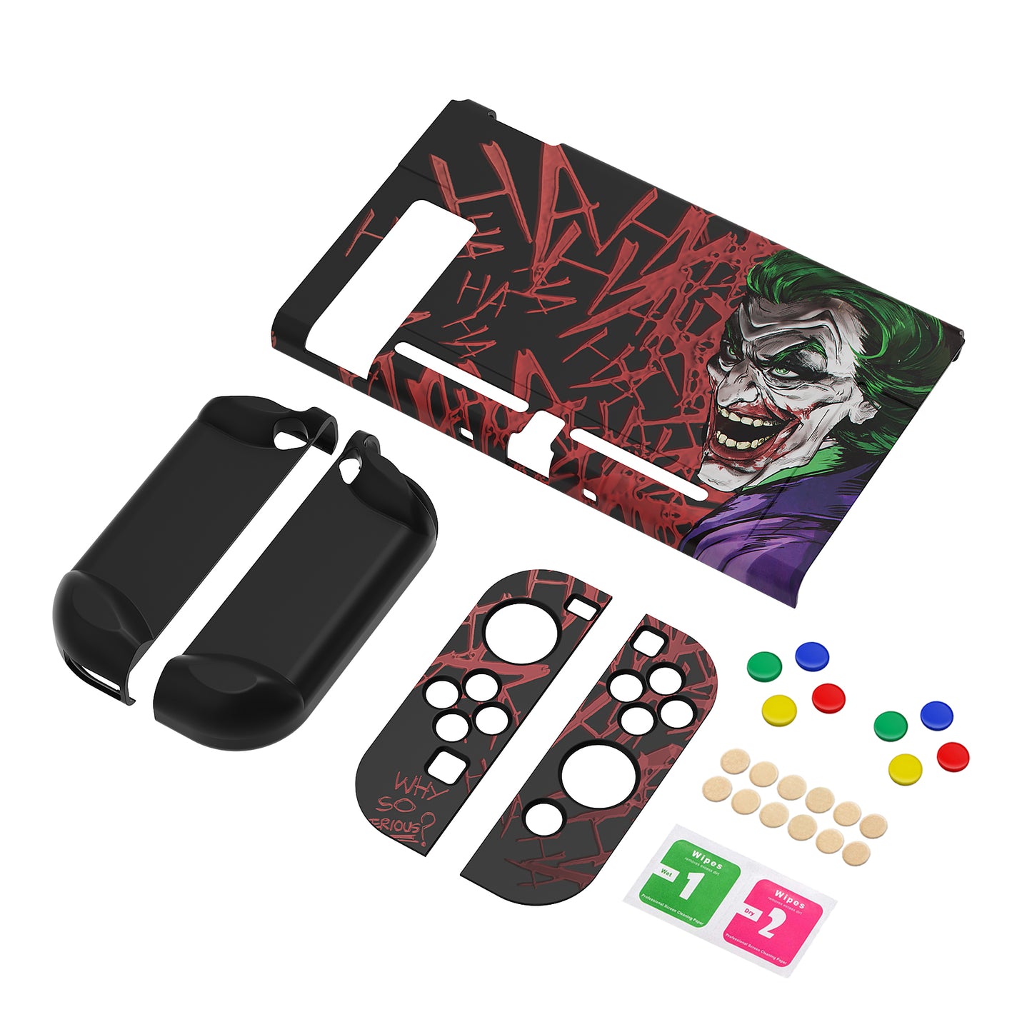 PlayVital カスタマイズ ドッキング可能 ハードシェル保護ケース NS Switch コンソール用【ピエロHahaha】