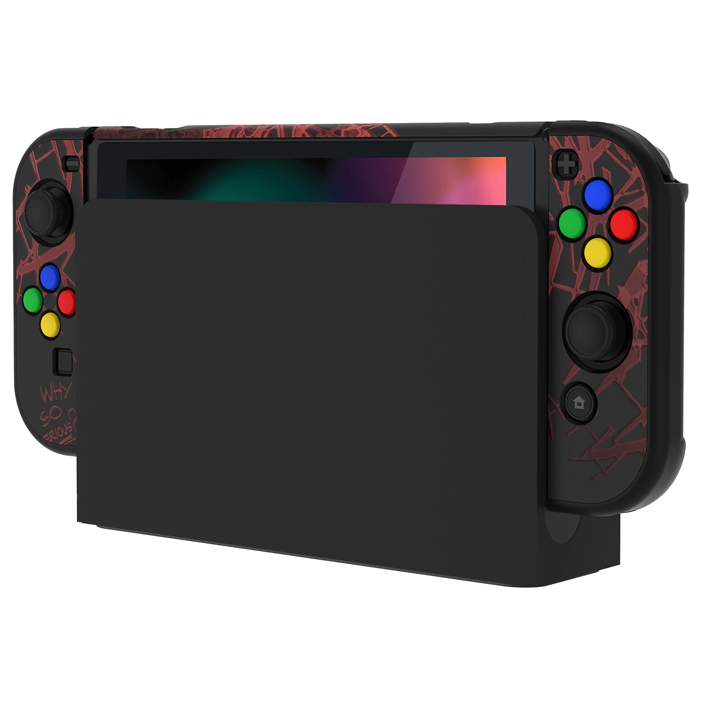 PlayVital カスタマイズ ドッキング可能 ハードシェル保護ケース NS Switch コンソール用【ピエロHahaha】