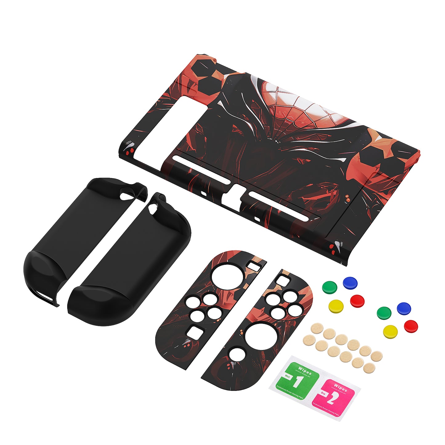 PlayVital カスタマイズ ドッキング可能 ハードシェル保護ケース NS Switch コンソール用【スパイダーアーマー】