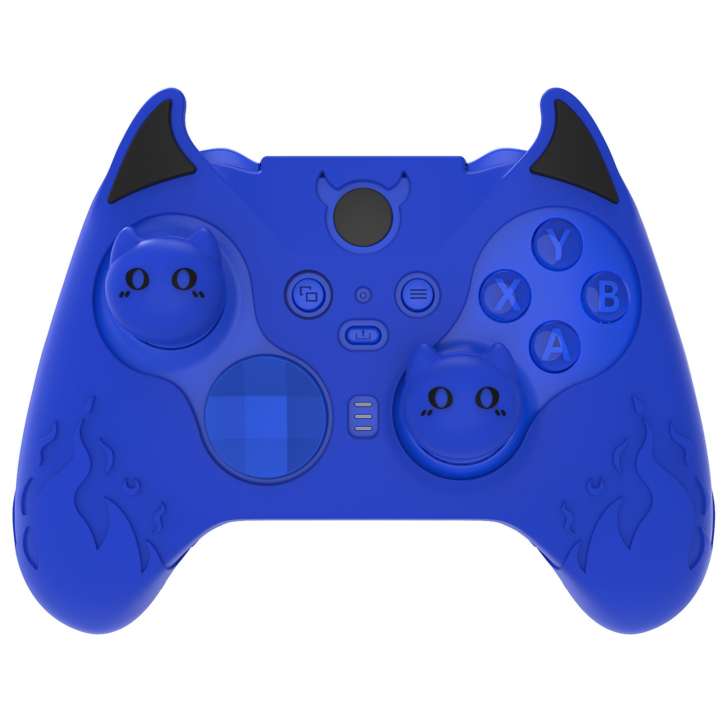 PlayVital かわいいデーモン シリコンケースカバー(サムグリップキャップ付き) Xbox Elite Series 2 コントローラー& Xbox Elite Series 2 コアコントローラー用【ブルー】