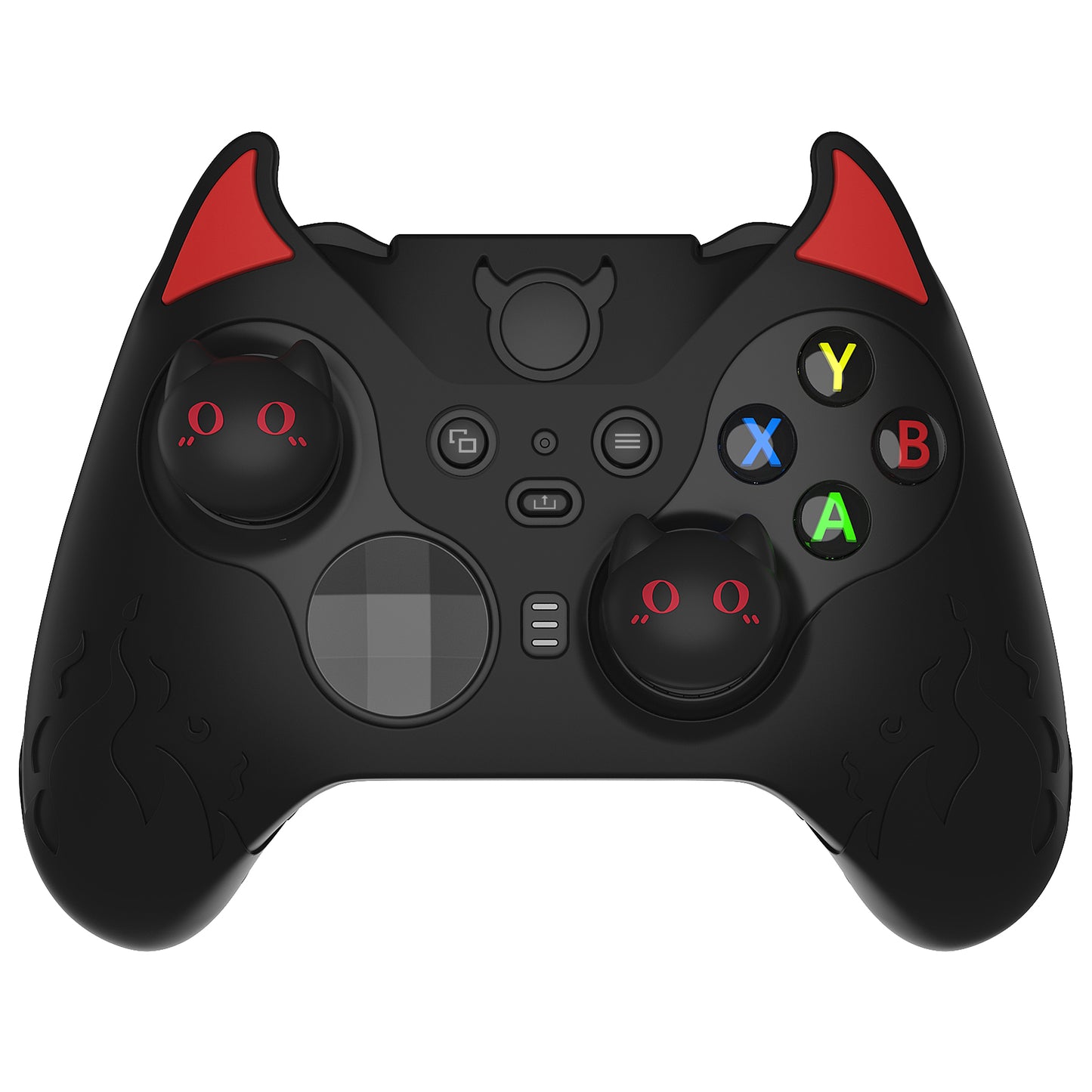 PlayVital かわいいデーモン シリコンケースカバー(サムグリップキャップ付き) Xbox Elite Series 2 コントローラー& Xbox Elite Series 2 コアコントローラー用【ブラック】