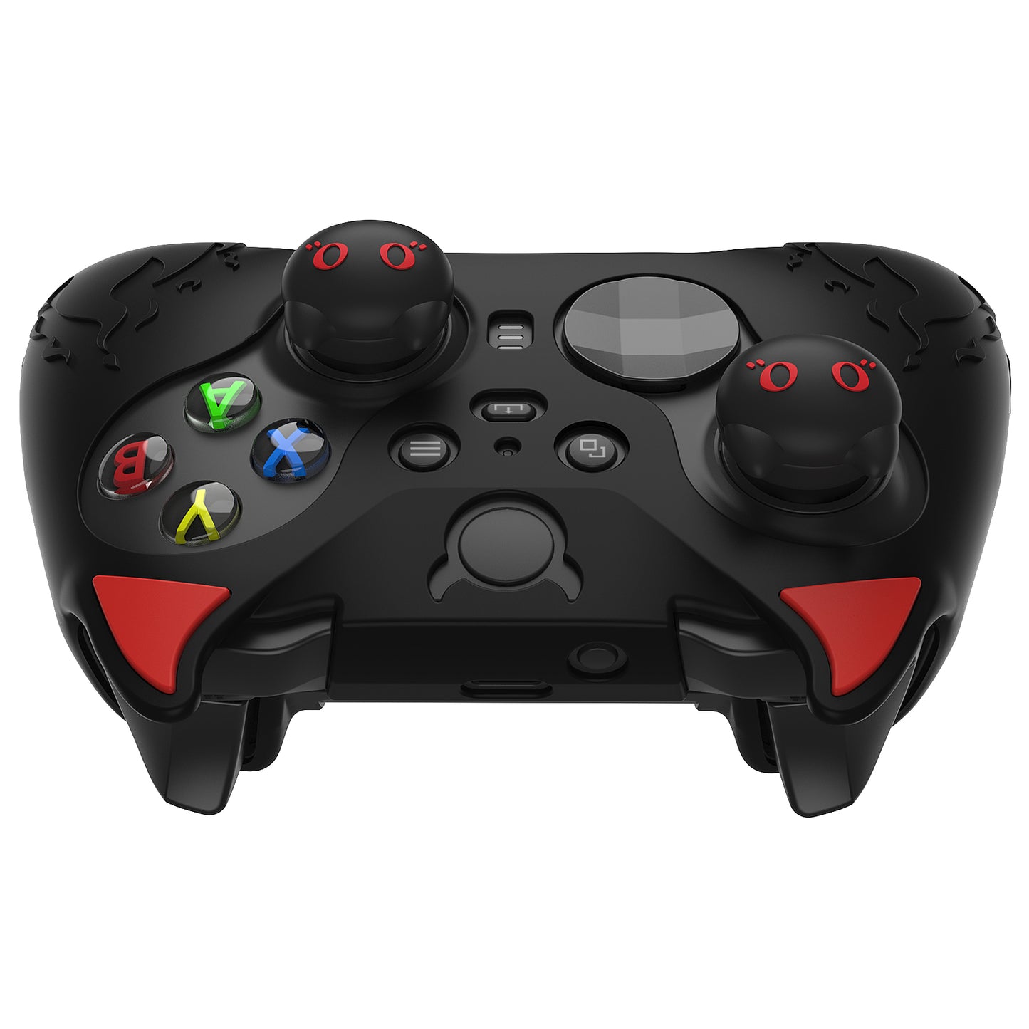 PlayVital かわいいデーモン シリコンケースカバー(サムグリップキャップ付き) Xbox Elite Series 2 コントローラー& Xbox Elite Series 2 コアコントローラー用【ブラック】