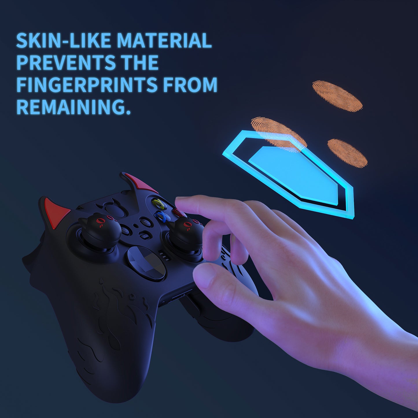 PlayVital かわいいデーモン シリコンケースカバー(サムグリップキャップ付き) Xbox Elite Series 2 コントローラー& Xbox Elite Series 2 コアコントローラー用【ブラック】