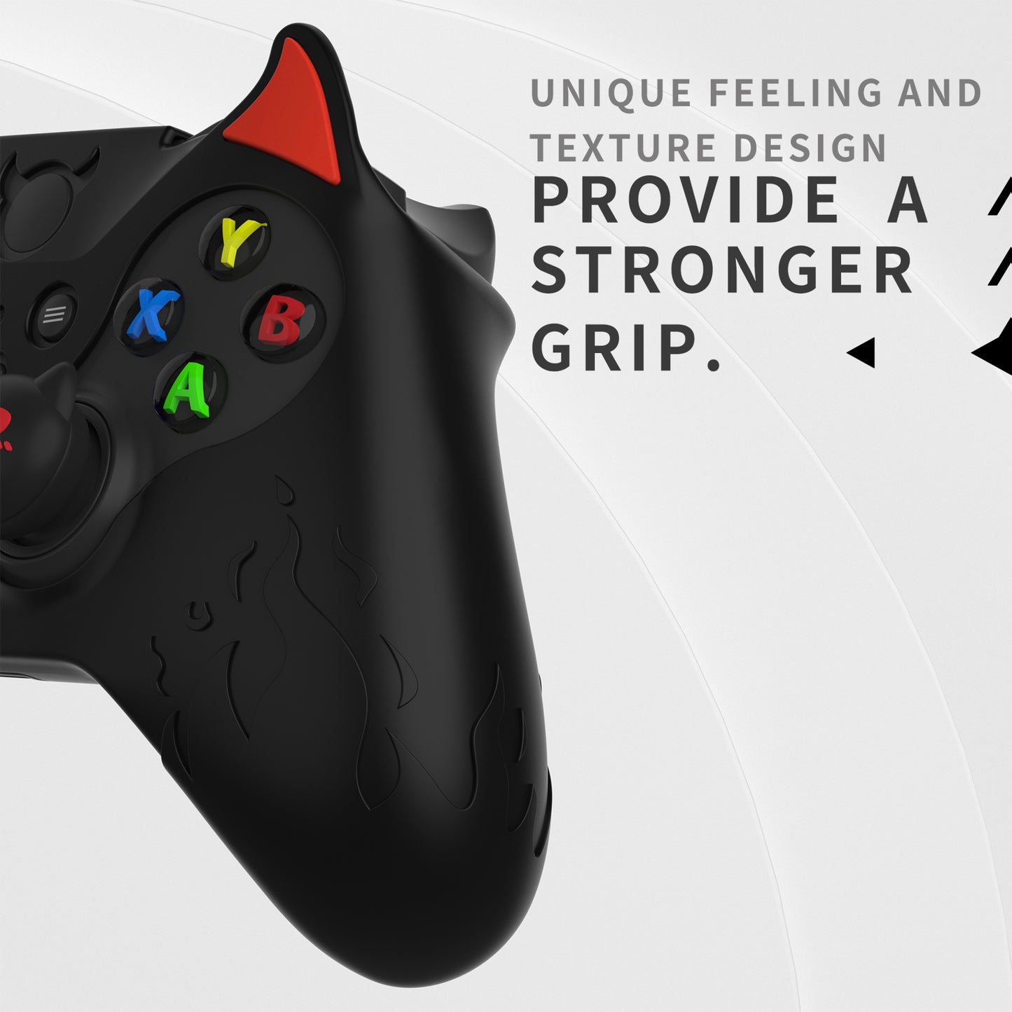 PlayVital かわいいデーモン シリコンケースカバー(サムグリップキャップ付き) Xbox Elite Series 2 コントローラー& Xbox Elite Series 2 コアコントローラー用【ブラック】