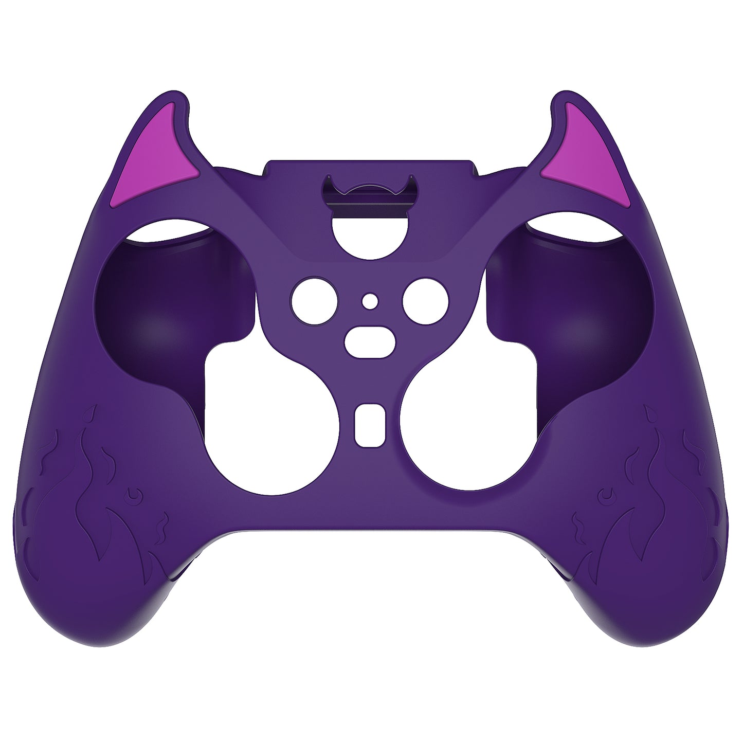 PlayVital かわいいデーモン シリコンケースカバー(サムグリップキャップ付き) Xbox Elite Series 2 コントローラー& Xbox Elite Series 2 コアコントローラー用【パープル】