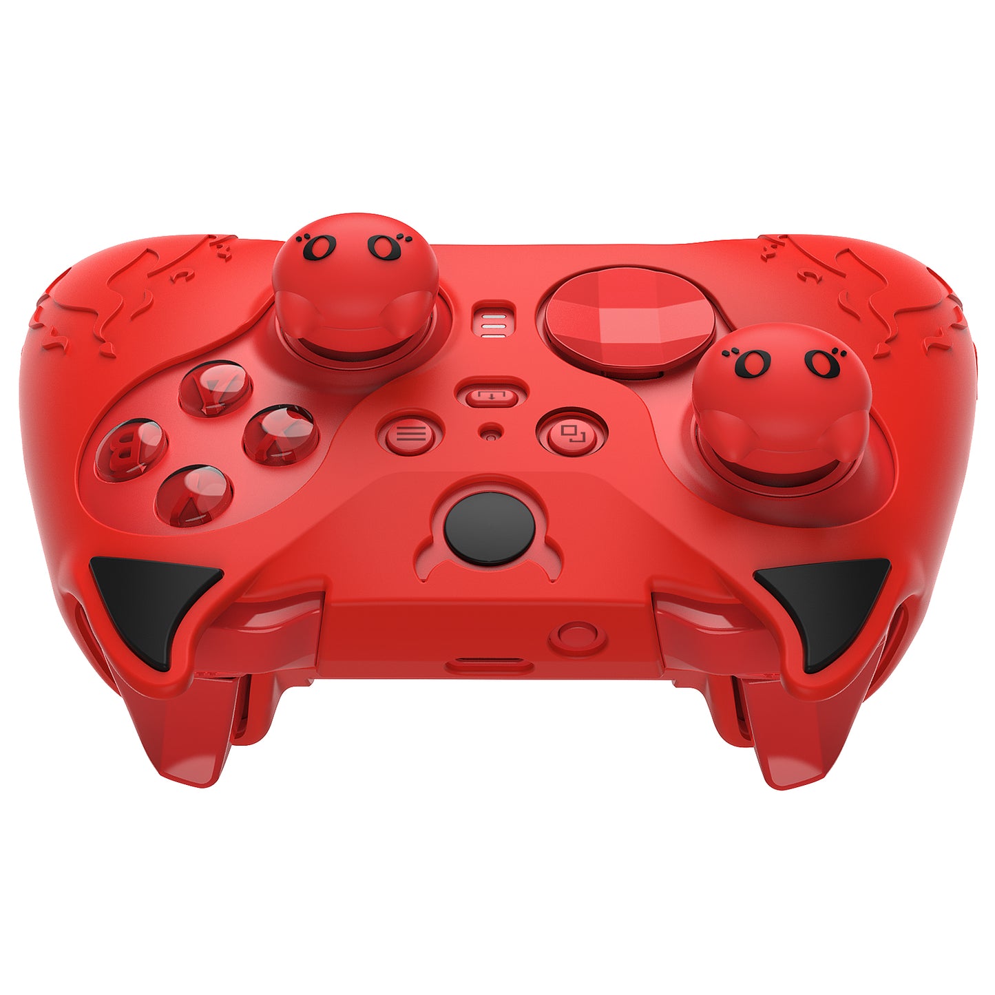 PlayVital かわいいデーモン シリコンケースカバー(サムグリップキャップ付き) Xbox Elite Series 2 コントローラー& Xbox Elite Series 2 コアコントローラー用【レッド】
