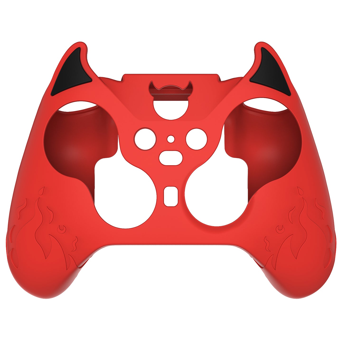 PlayVital かわいいデーモン シリコンケースカバー(サムグリップキャップ付き) Xbox Elite Series 2 コントローラー& Xbox Elite Series 2 コアコントローラー用【レッド】