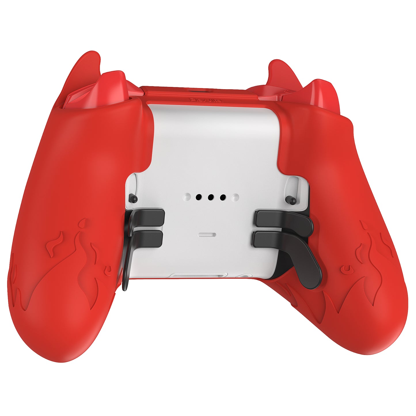 PlayVital かわいいデーモン シリコンケースカバー(サムグリップキャップ付き) Xbox Elite Series 2 コントローラー& Xbox Elite Series 2 コアコントローラー用【レッド】