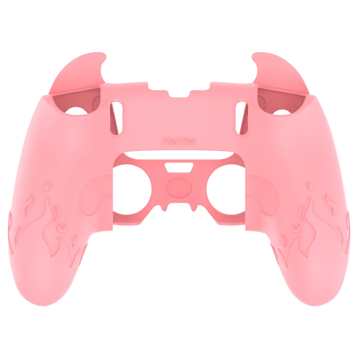 PlayVital キュートデーモン シリコンカバー(タッチパッドステッカー&サムグリップキャップ付き)PS5 Edge コントローラー用【ピンク】