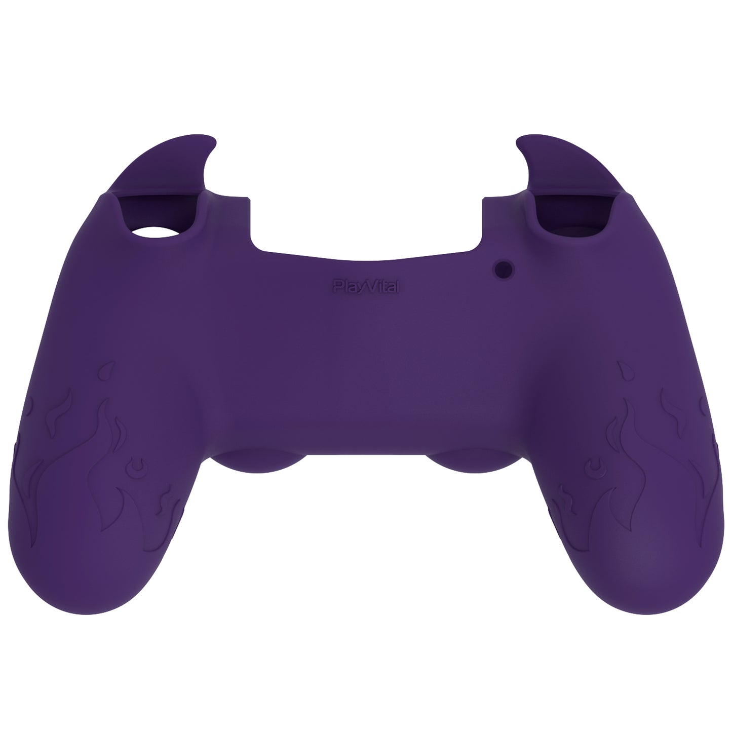 PlayVital キュートデーモン シリコンカバー グリッププロテクター サムグリップ&ステッカー付き PS4コントローラー用【パープル】