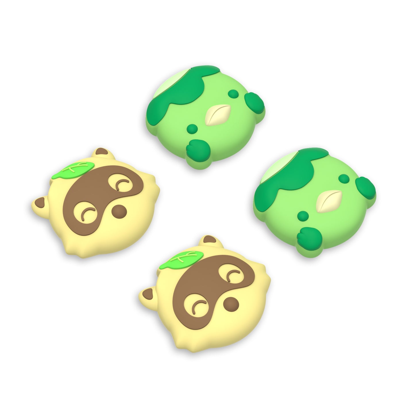 PlayVital かわいい親指グリップキャップ Nintendo Switch & 有機el & Switch Lite用【タヌキや河童】