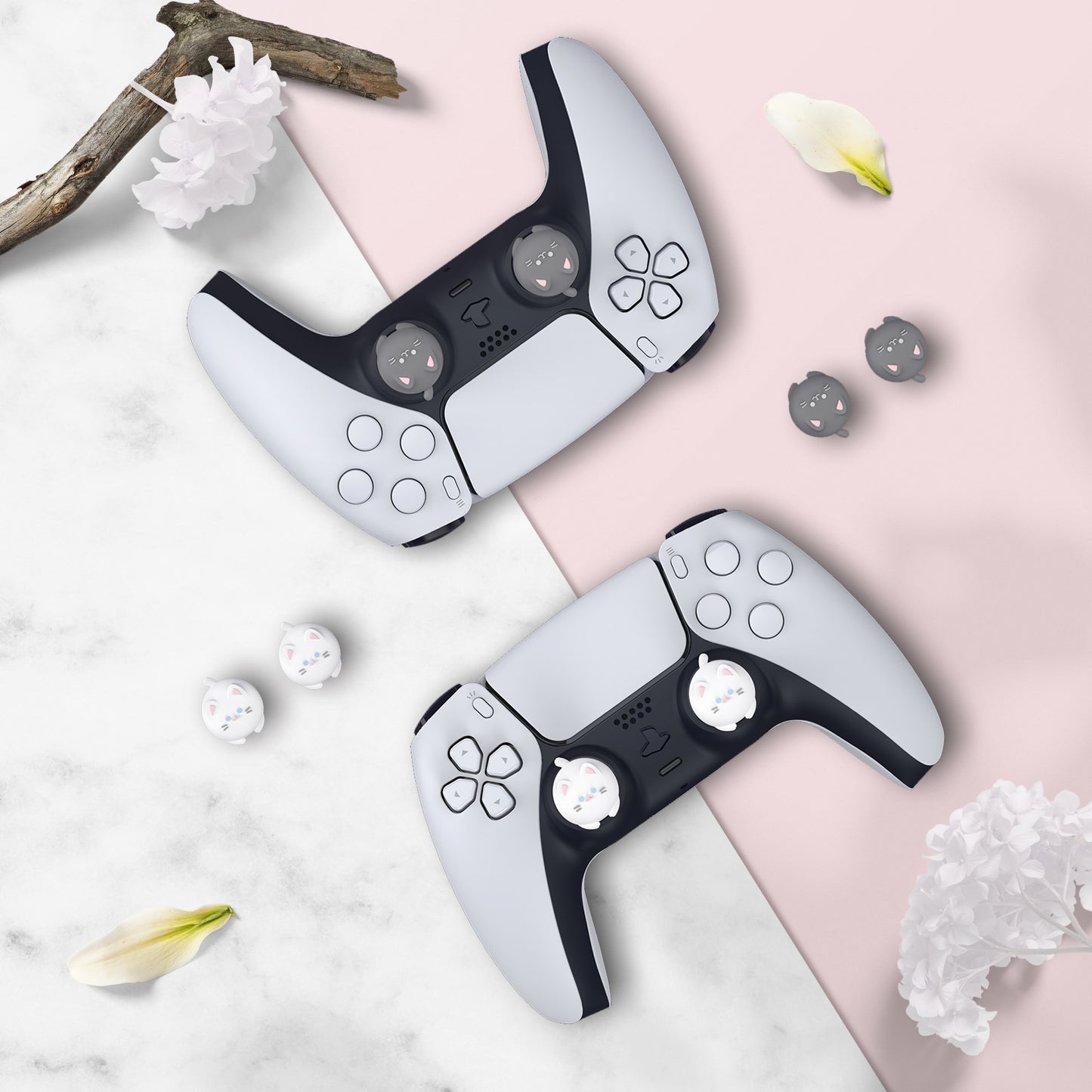 PlayVital キュートサムグリップキャップ PS5・PS4・Xbox Series X/S・Switch Proコントローラー用【キューティーキティ】