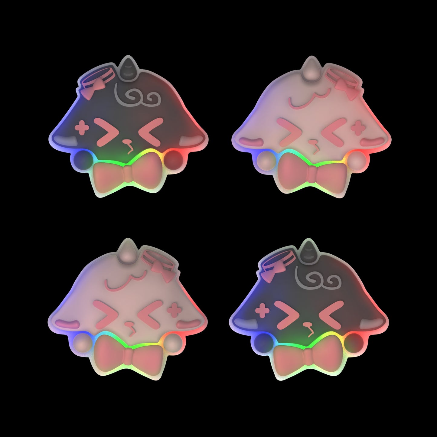 PlayVital キュートユニバーサルイルミネイテッドLEDサムスティックグリップ PS5&PS4&Xbox Series X/S&Xbox One&Switch Proコントローラー用【ニーディーシープ】