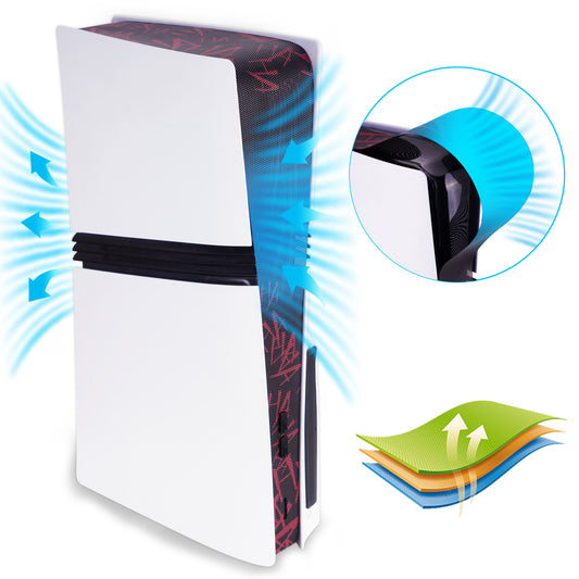 PlayVital PS5 Pro対応用 防塵フィルター&シリコンプラグセット、防塵アクセサリー(ポートカバー付き)【ピエロHahaha】