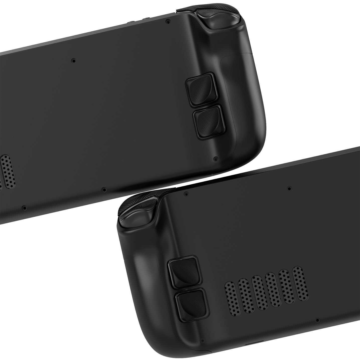 PlayVital Steam Deck LCD/OLEDモデル対応 エルゴノミックグリップキット–シリコン製バック背面ボタン強化カバー【ブラック】