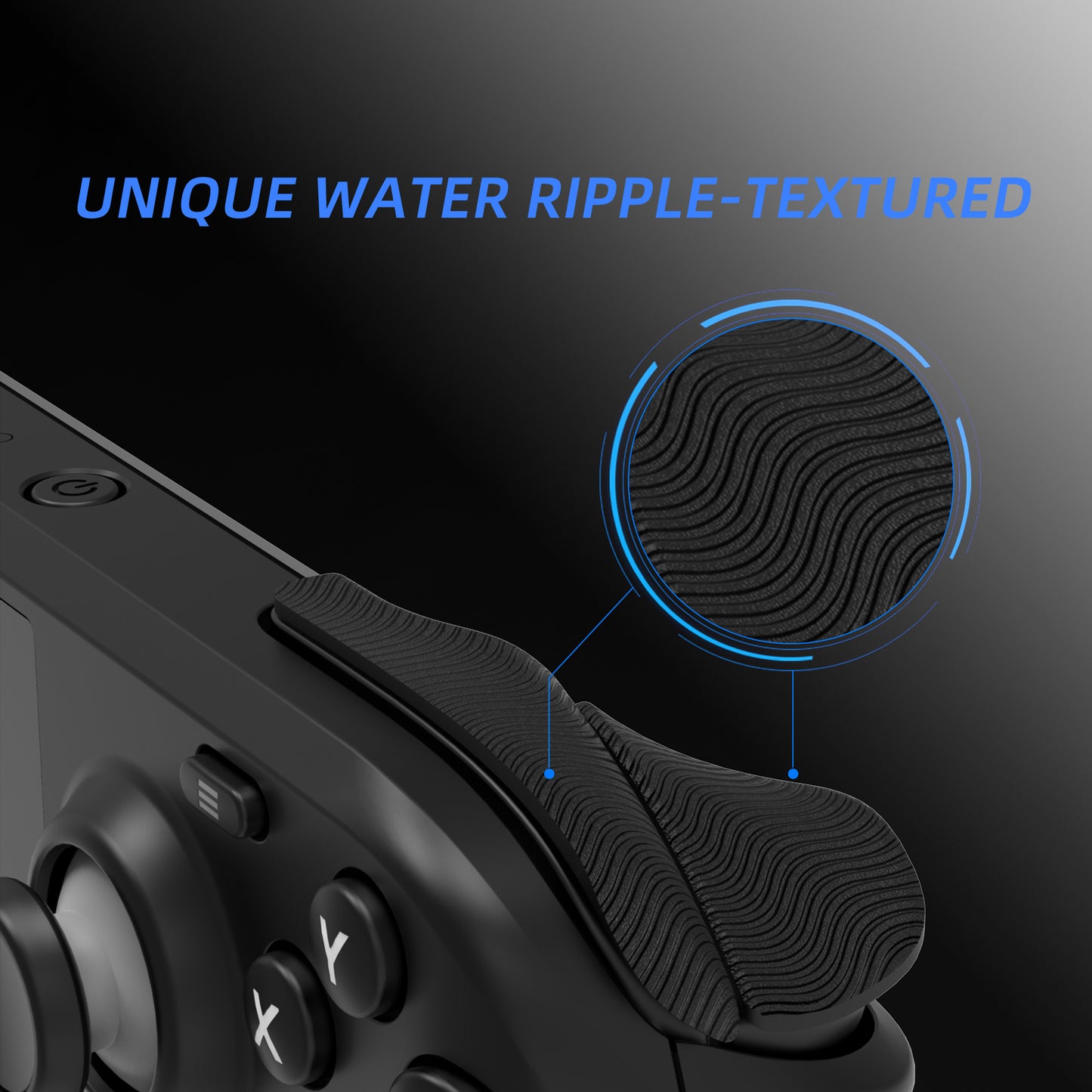 PlayVital Steam Deck LCD/OLEDモデル対応 エルゴノミックグリップキット–シリコン製バック背面ボタン強化カバー【ブラック】