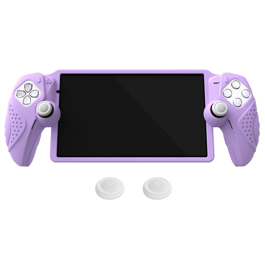PlayVital Guardian Edition シリコン保護ケース 親指グリップ付き PS Portal リモートプレーヤー用 耐衝撃・滑り止めグリップデザインカバー【モーブパープル】