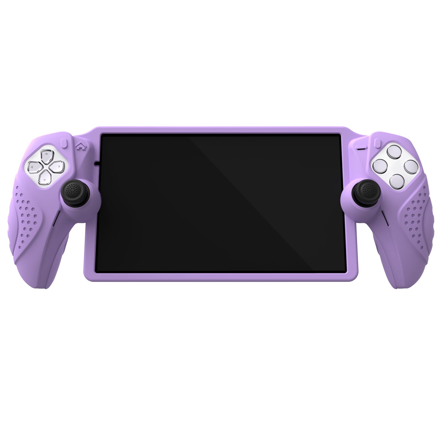 PlayVital Guardian Edition シリコン保護ケース 親指グリップ付き PS Portal リモートプレーヤー用 耐衝撃・滑り止めグリップデザインカバー【モーブパープル】