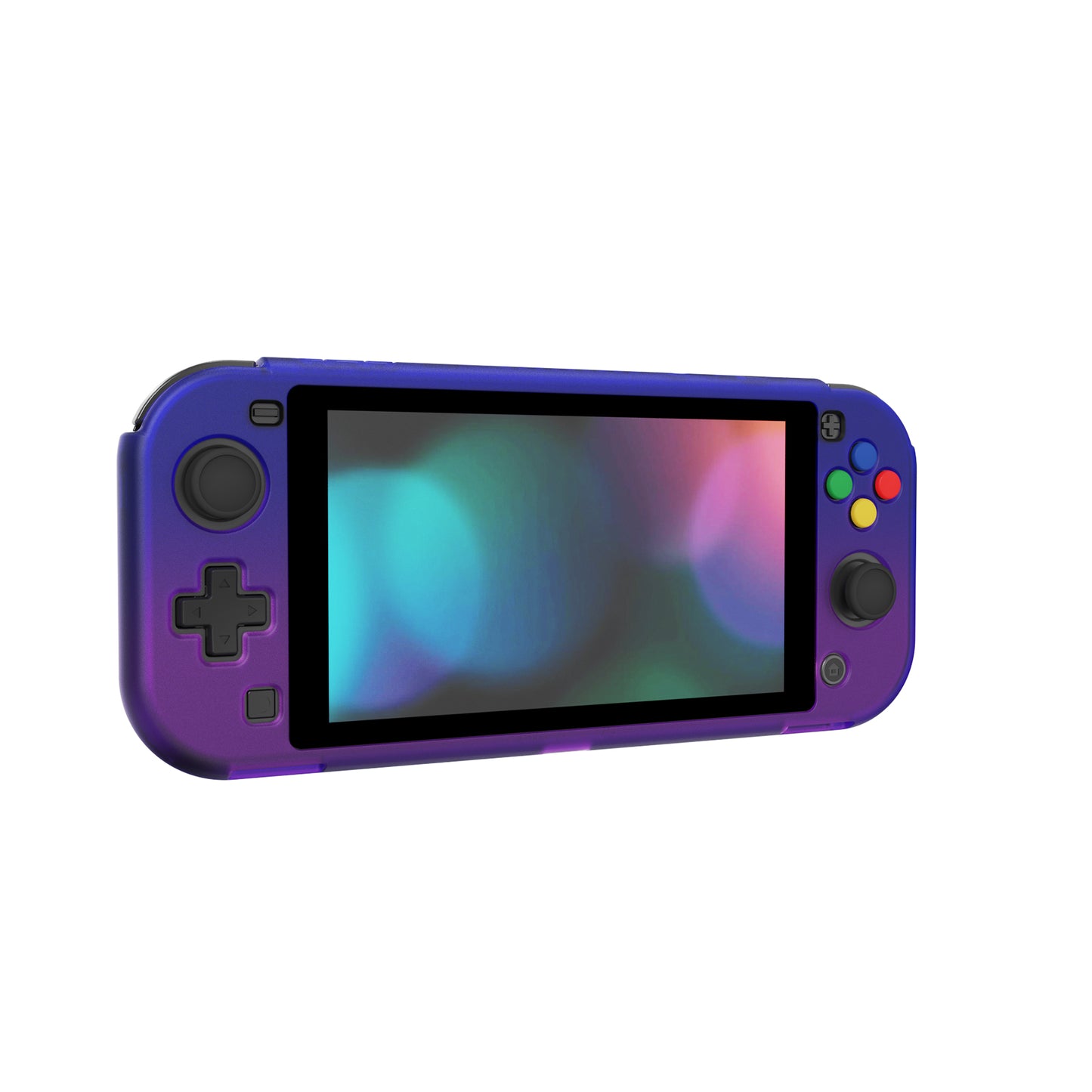 PlayVital ハードシェル保護ケース (スクリーンプロテクター、サムグリップキャップ、ボタンキャップ付き) Switch Lite 用【グラデーション クリアブルーベル】
