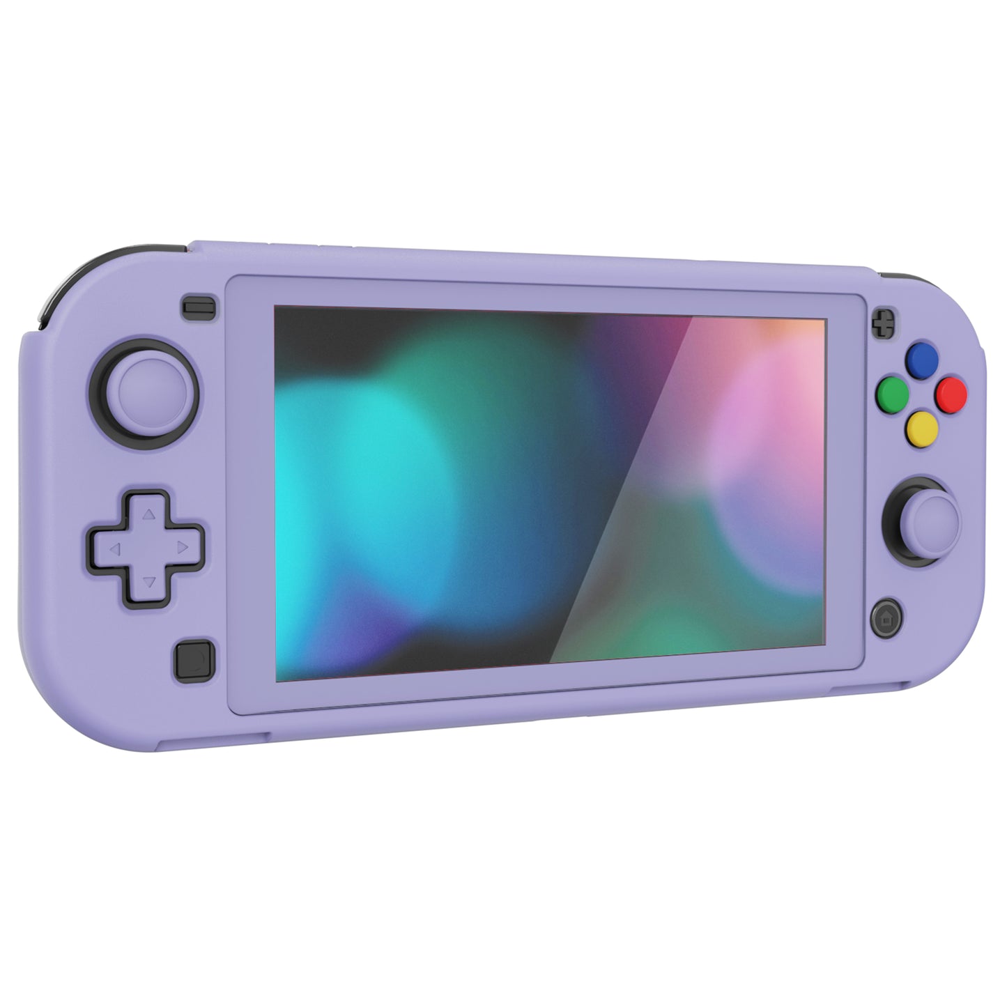 PlayVital ハードシェル保護ケース (スクリーンプロテクター、サムグリップキャップ、ボタンキャップ付き) Switch Lite 用【ライトバイオレット】