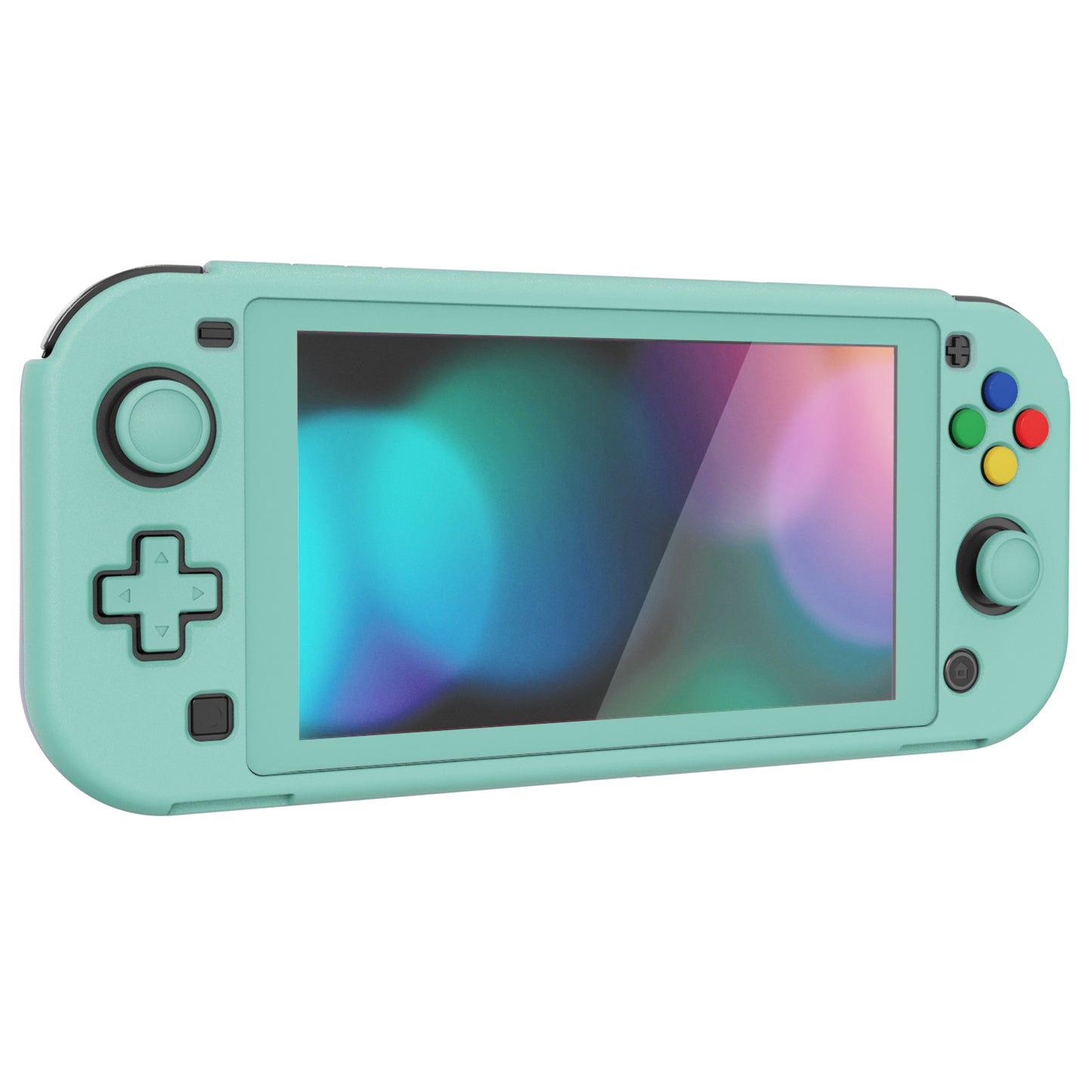 PlayVital ハードシェル保護ケース (スクリーンプロテクター、サムグリップキャップ、ボタンキャップ付き) Switch Lite 用【ミスティ グリーン】
