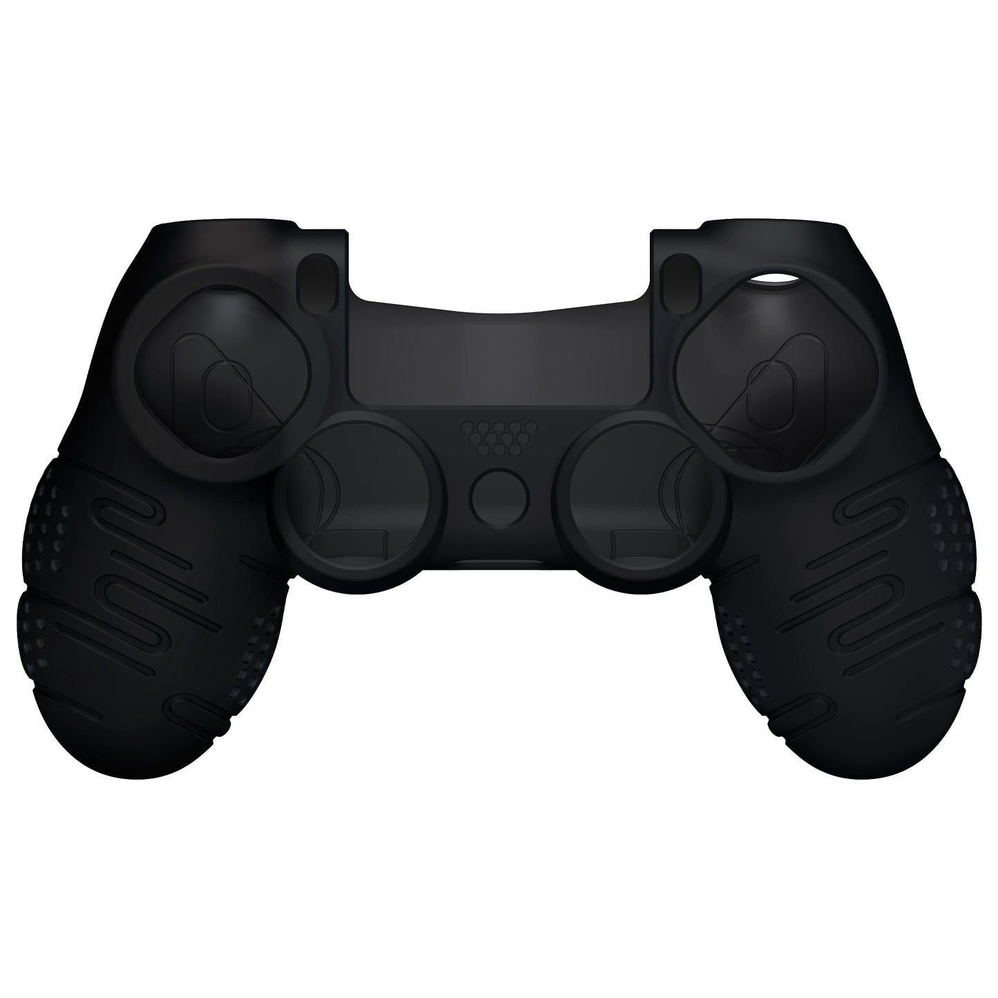 PlayVital Line & Dot シリコン カバー スキン サムグリップキャップ付き PS4 Slim Pro コントローラー用 【ブラック】
