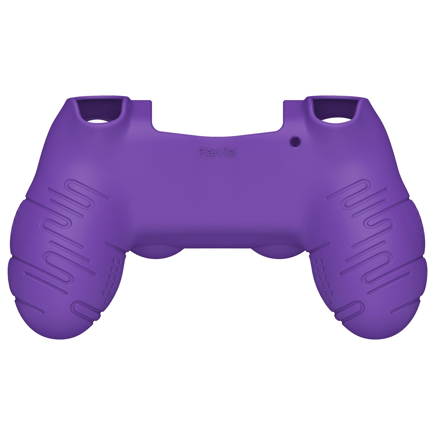 PlayVital Line & Dot シリコン カバー スキン サムグリップキャップ付き PS4 Slim Pro コントローラー用【パープル】