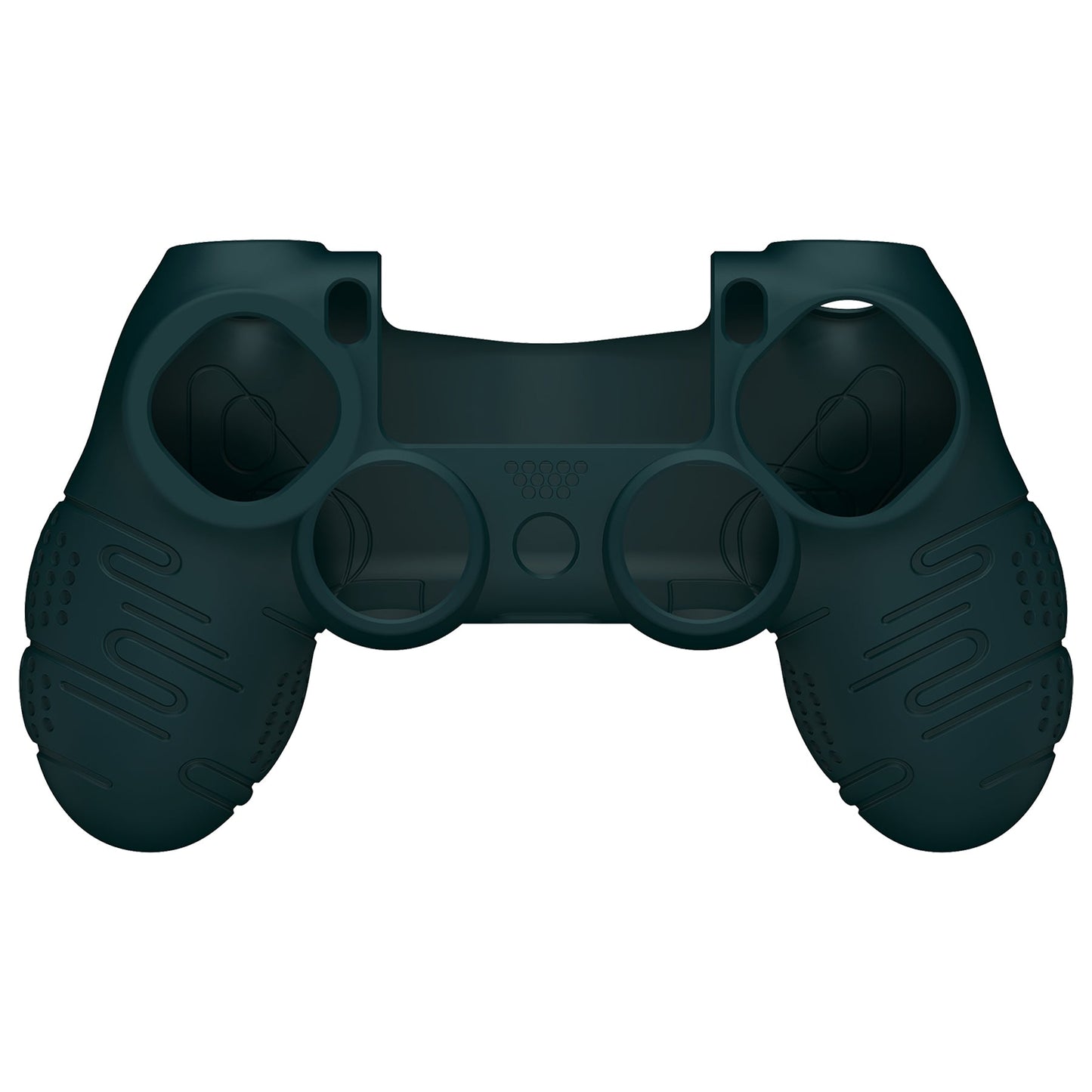 PlayVital Line & Dot シリコン カバー スキン サムグリップキャップ付き PS4 Slim Pro コントローラー用【レーシンググリーン】