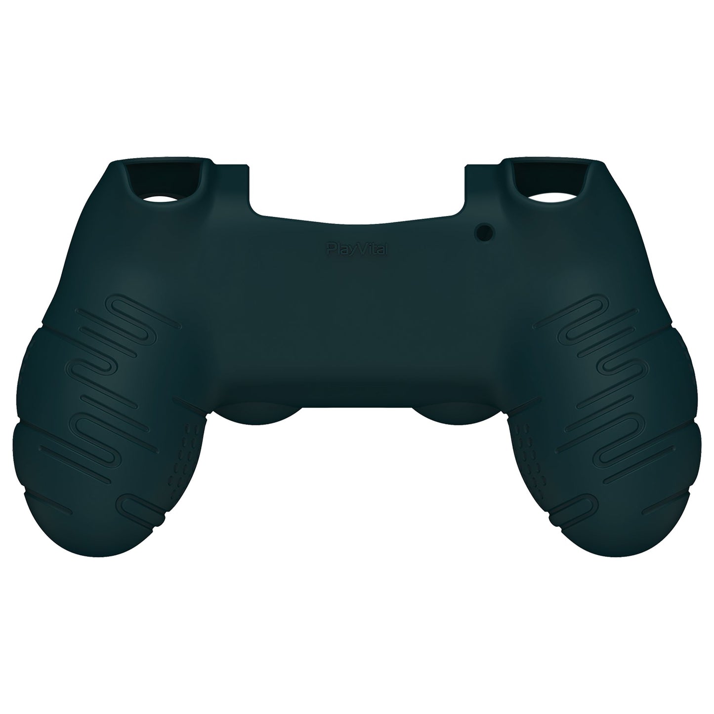PlayVital Line & Dot シリコン カバー スキン サムグリップキャップ付き PS4 Slim Pro コントローラー用【レーシンググリーン】