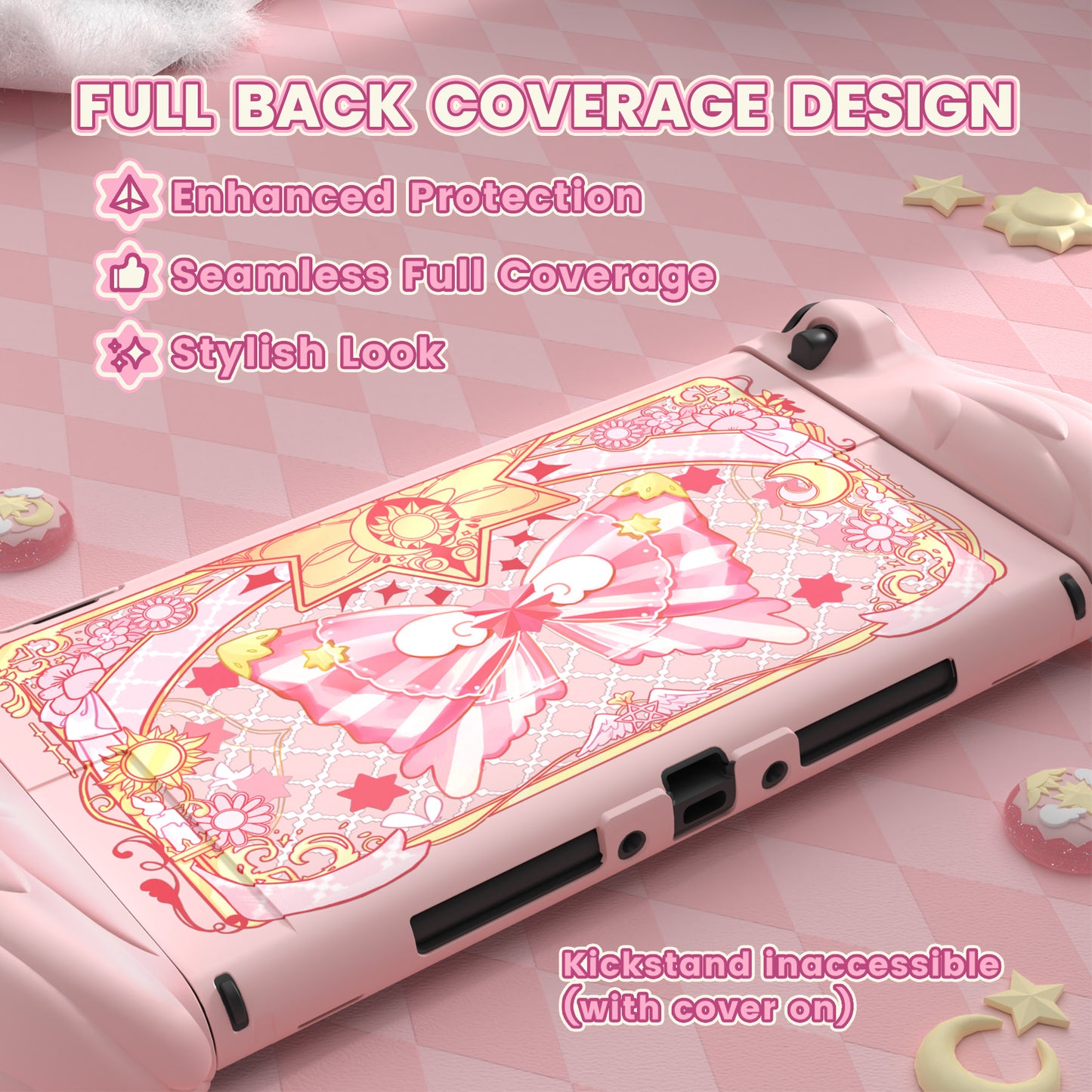 PlayVital Magic Wings Nintendo Switch 2(2025)対応保護カバーケース【ピンク】