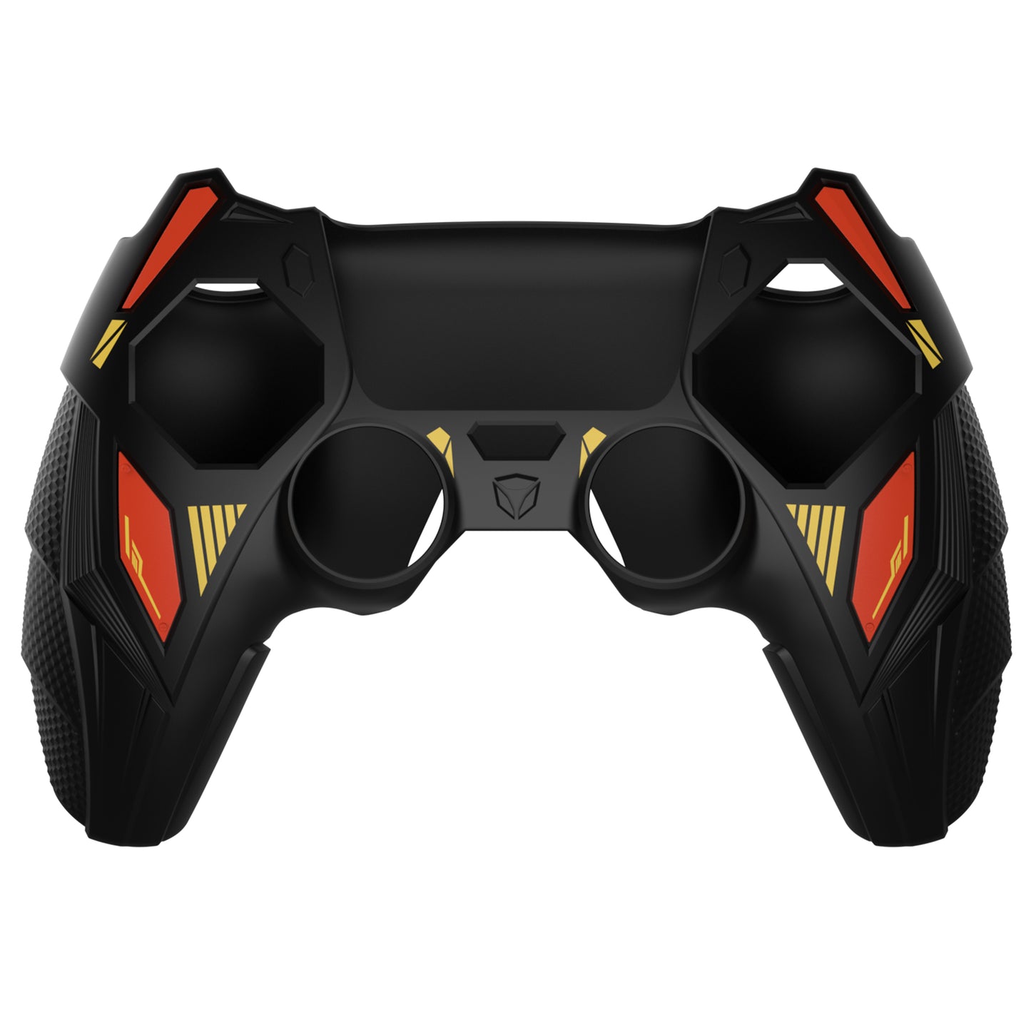 PlayVital メカライノ シリコンカバー PS5用(サムグリップ&ステッカー付き)充電ドック対応【ブラック&コーションレッド】