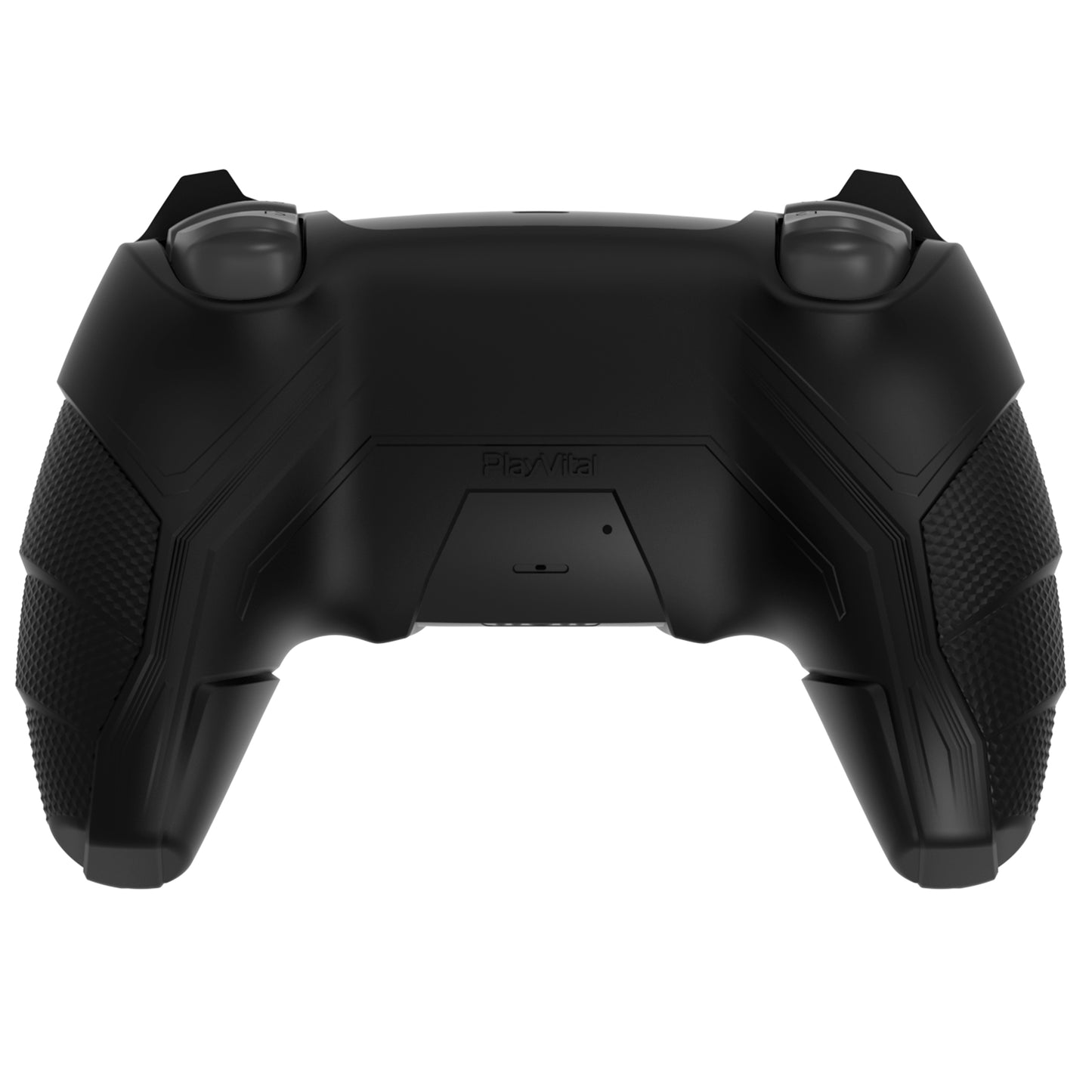 PlayVital メカライノ シリコンカバー PS5用(サムグリップ&ステッカー付き)充電ドック対応【ブラック&コーションレッド】