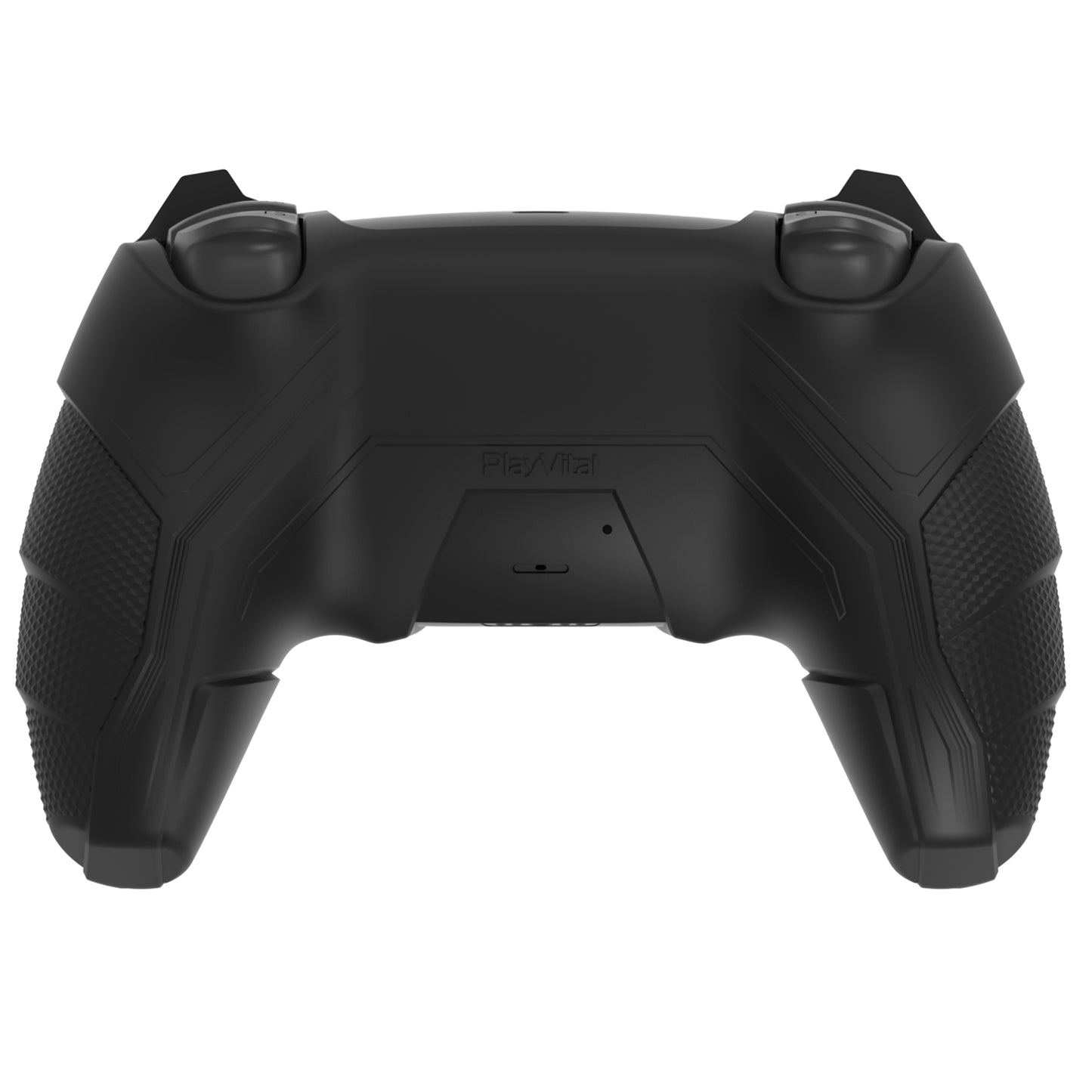 PlayVital メカライノ シリコンカバー PS5用(サムグリップ&ステッカー付き)充電ドック対応【ブラック&グリーン】