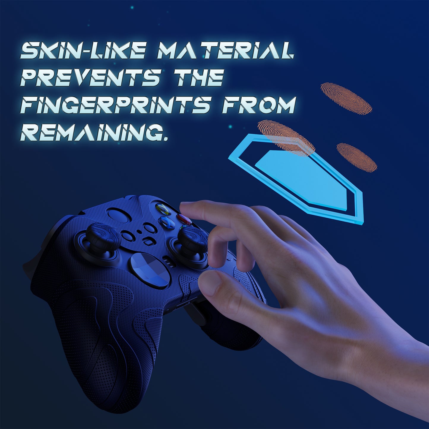 PlayVital マウンテンレンジエディション シリコングリップカバー(サムグリップ付き) Xbox Elite Series 2 コントローラー& Xbox Elite Series 2 コアコントローラー用【ブラック】