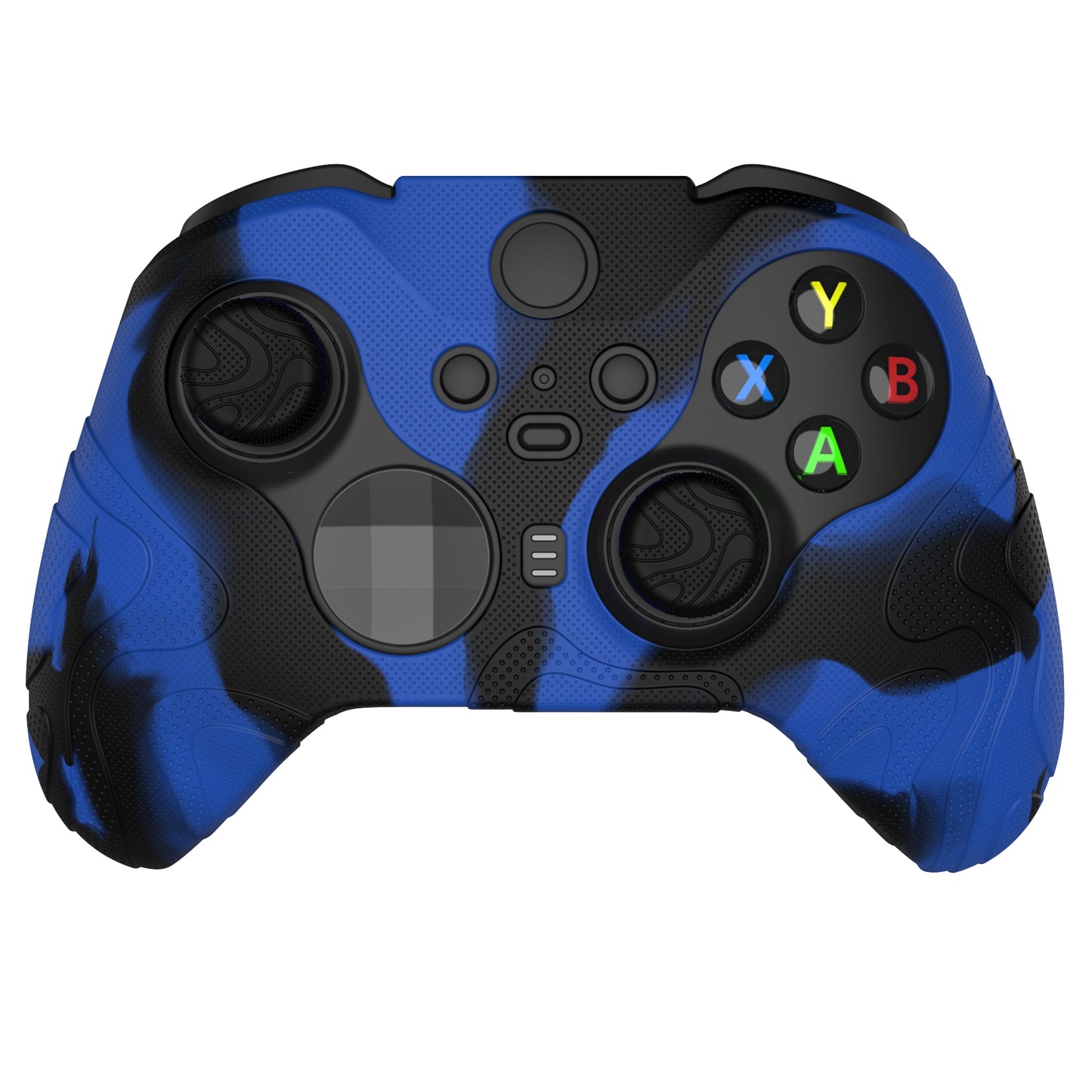 PlayVital マウンテンレンジエディション シリコングリップカバー(サムグリップ付き) Xbox Elite Series 2 コントローラー& Xbox Elite Series 2 コアコントローラー用【ブルー & ブラック】