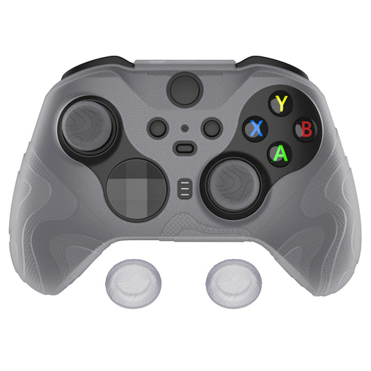 PlayVital マウンテンレンジエディション シリコングリップカバー(サムグリップ付き) Xbox Elite Series 2 コントローラー& Xbox Elite Series 2 コアコントローラー用【クリアホワイト】