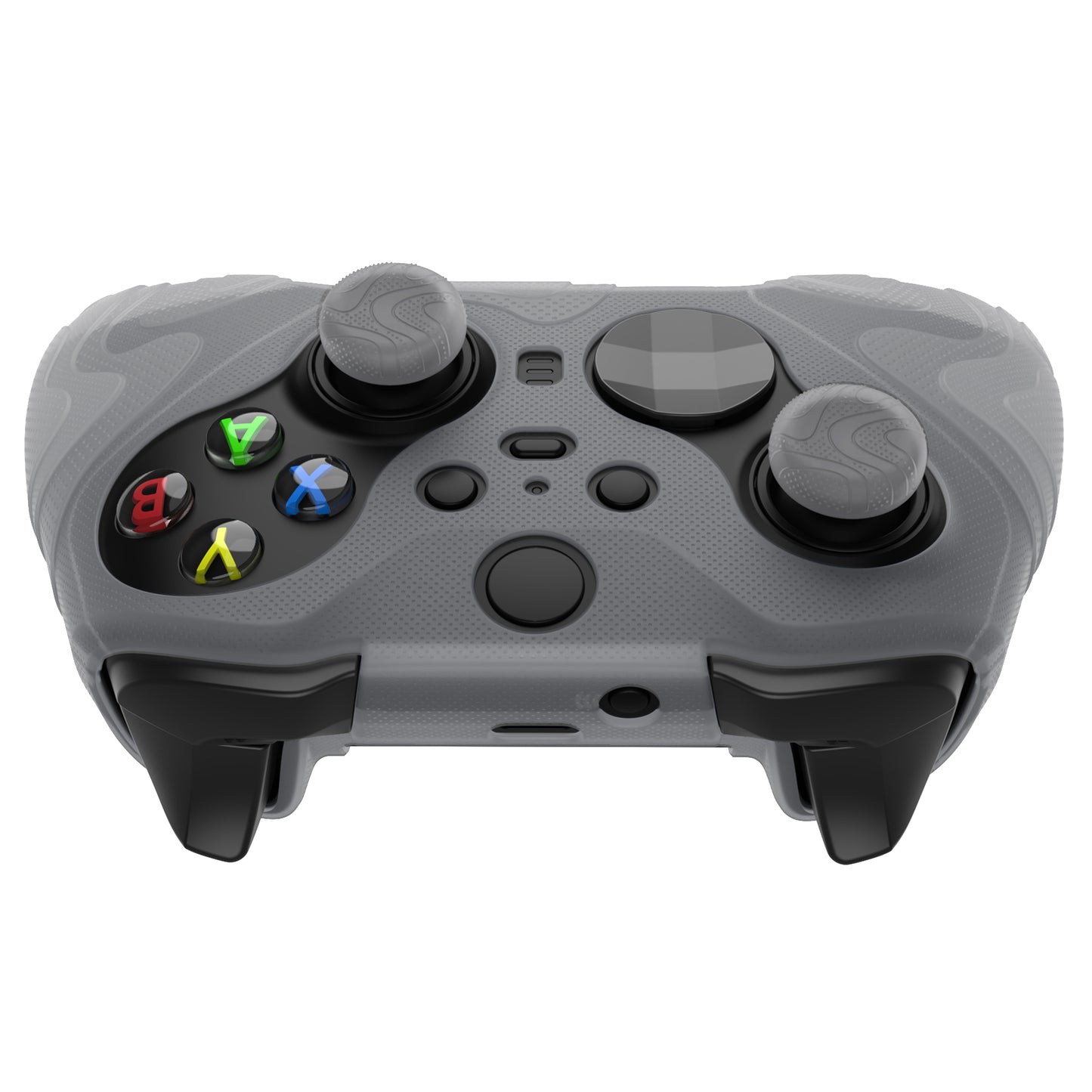 PlayVital マウンテンレンジエディション シリコングリップカバー(サムグリップ付き) Xbox Elite Series 2 コントローラー& Xbox Elite Series 2 コアコントローラー用【クリアホワイト】